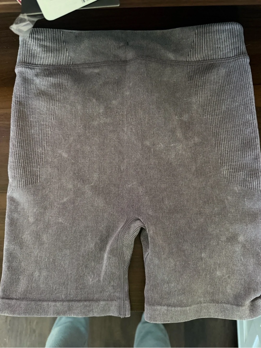 FP Movement by Free People Ribbed High-Waist Bike Shorts - Mauve